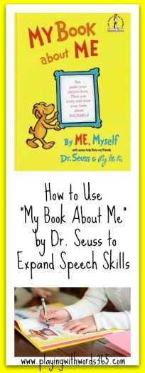 How to use My Book About Me to Expand Speech Skills in Young Children